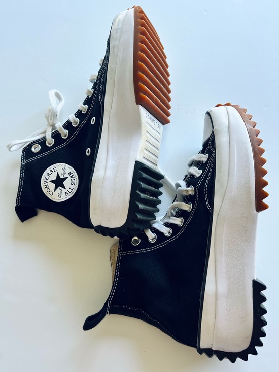 Converse Shoes - Converse Black High-Top Sneakers with Colorblock Ridged Soles